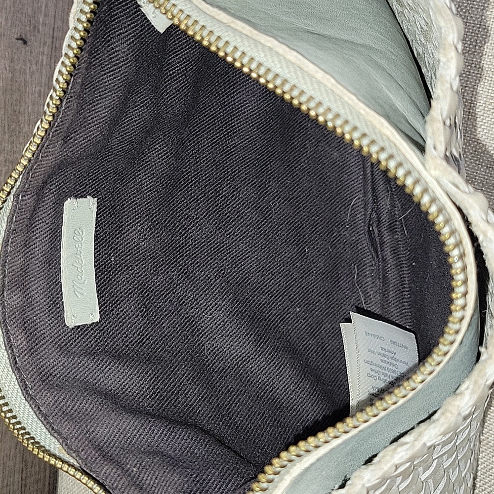 Madewell Woven Gray Leather Crossbody Bag - Picture 10 of 11